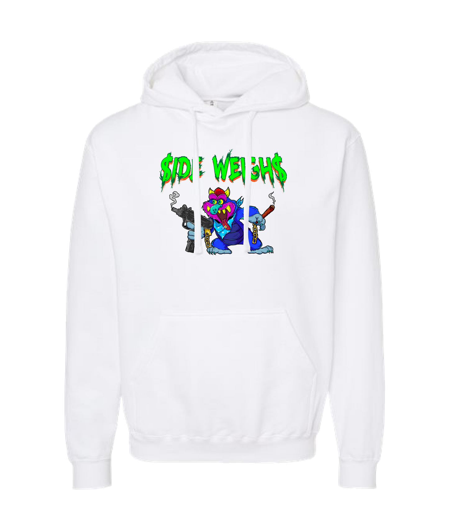 Side Weighs - Spitz - White Hoodie
