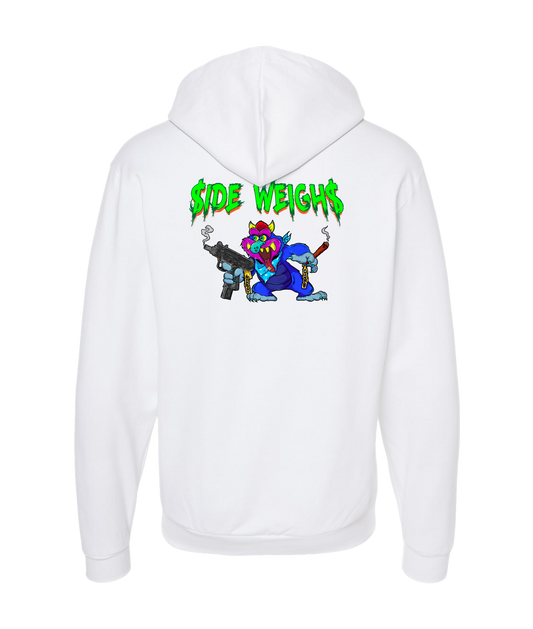 Side Weighs - Spitz - White Zip Up Hoodie