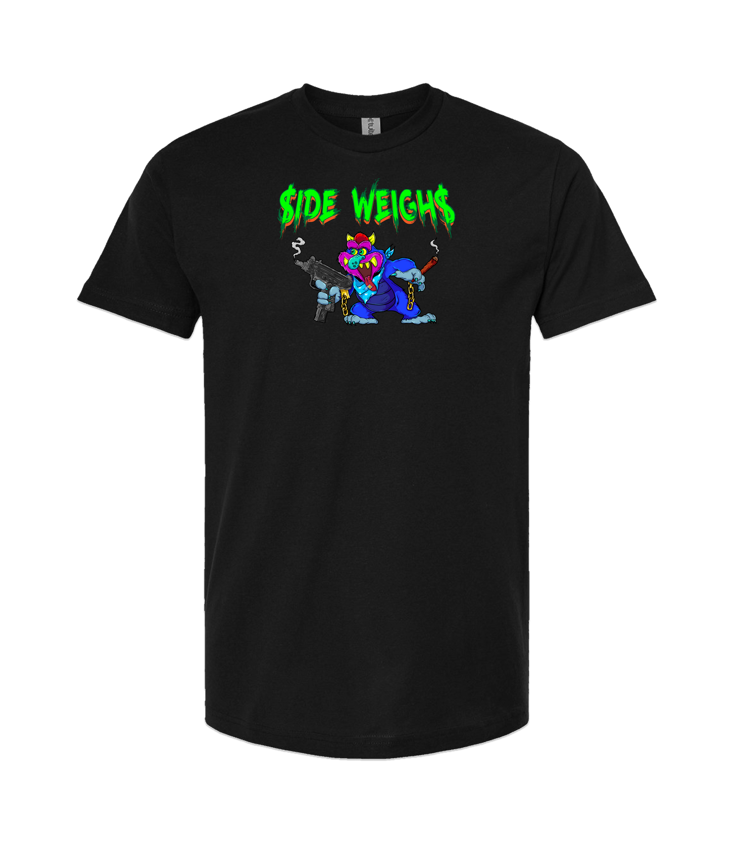 Side Weighs - Spitz - Black T Shirt