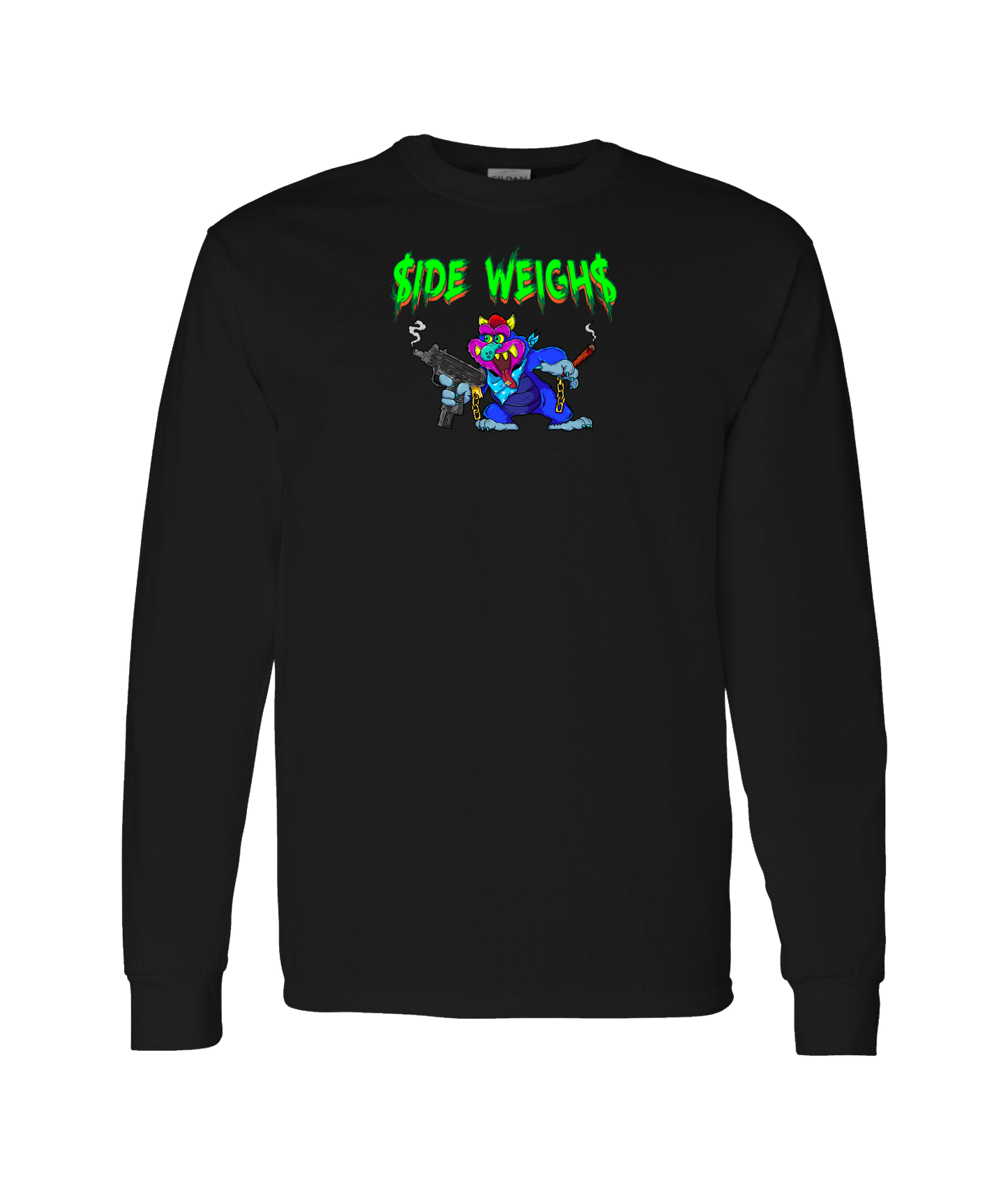 Side Weighs - Spitz - Black Long Sleeve T