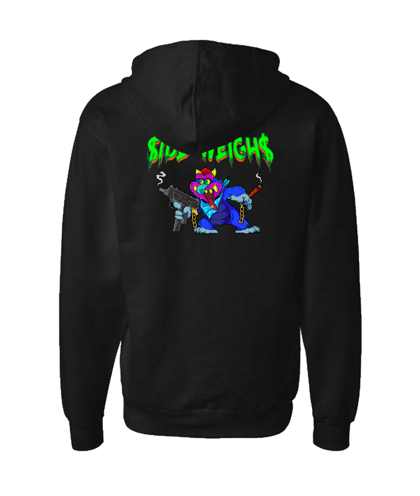 Side Weighs - Spitz - Black Zip Up Hoodie