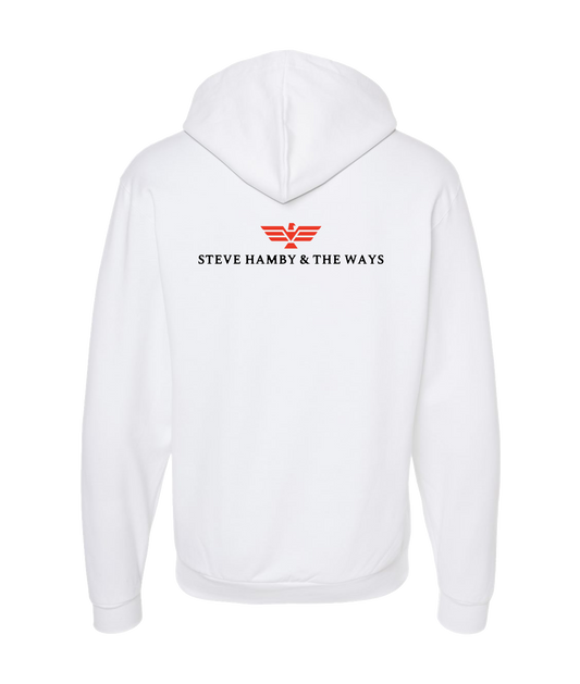 Steve Hamby & The Ways - Logo - White Zip Up Hoodie