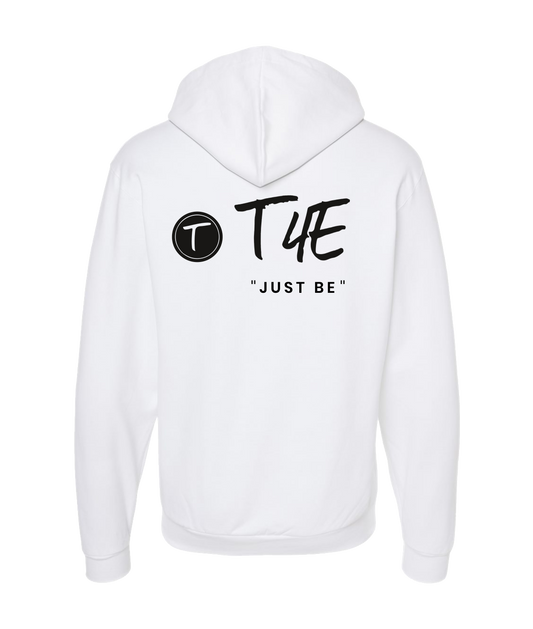 V-T4ETOP - JUST BE - White Zip Up Hoodie