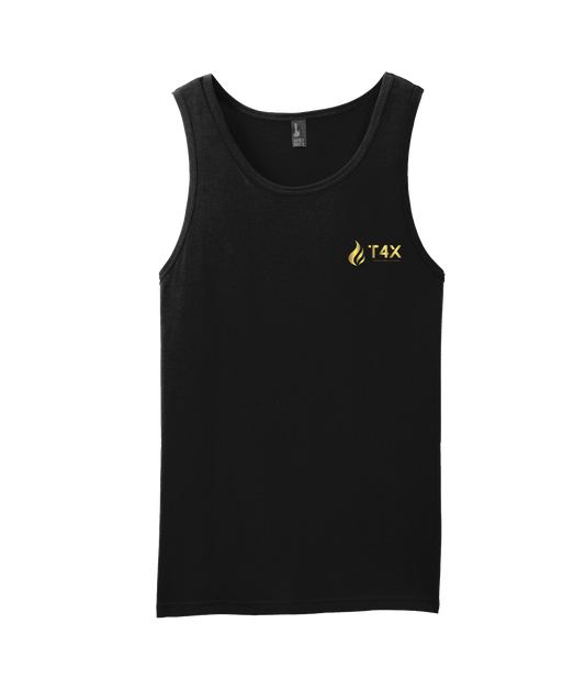 T4E (Trans4ormed Extreme) - GOLD FLAME - Black Tank Top