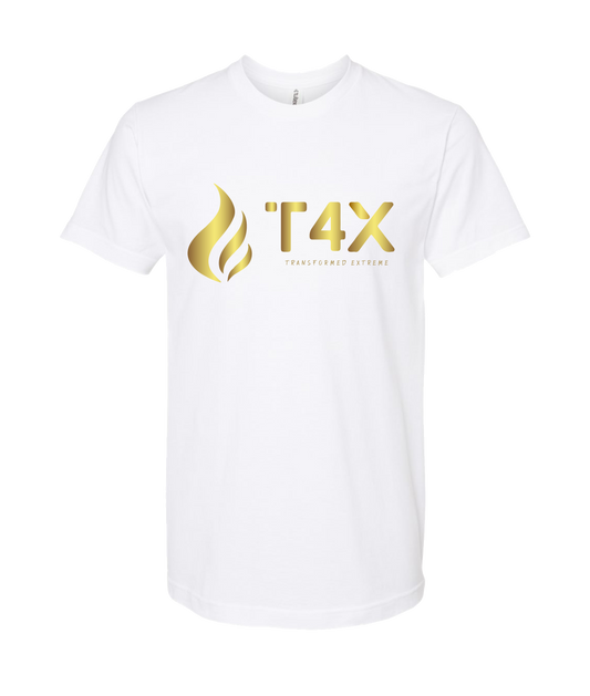 T4E (Trans4ormed Extreme) - GOLD FLAME - White T Shirt