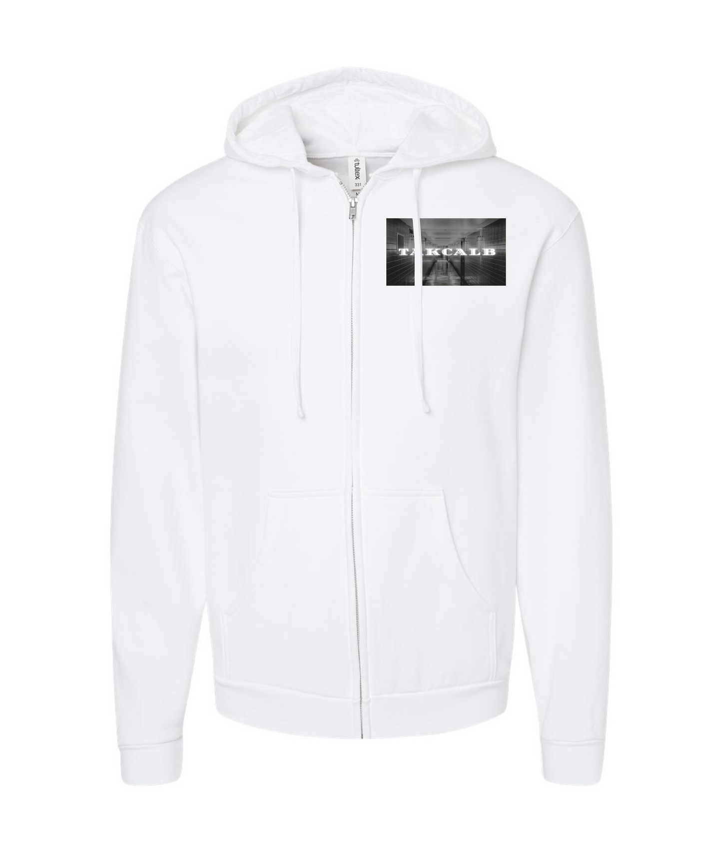 TAKCALB MERCH - Larry 2Key - White Zip Up Hoodie