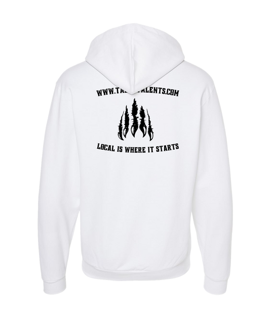 V-TALTOP - LIWIS - White Zip Up Hoodie