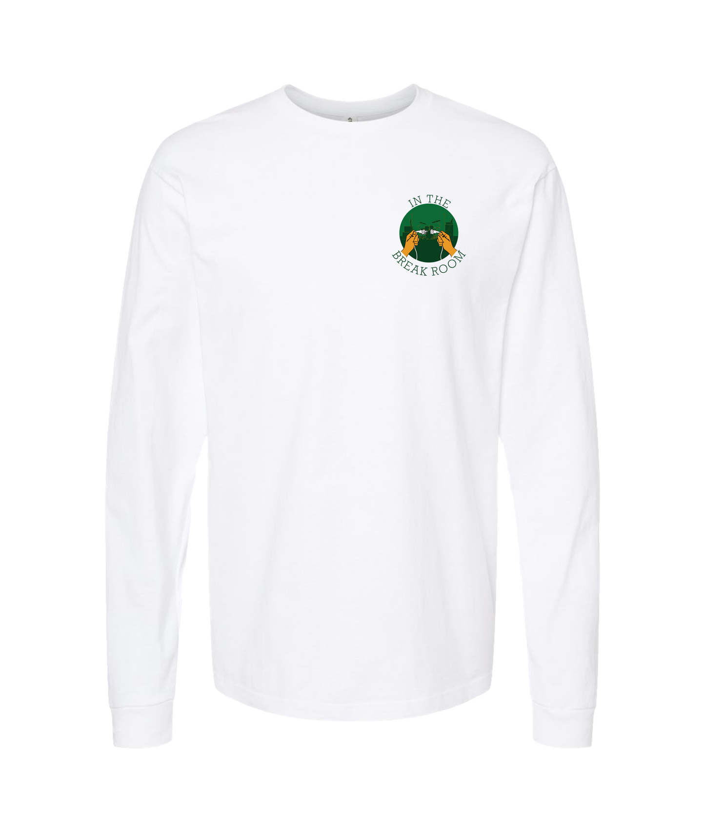 The Big Break - in the BREAK ROOM - White Long Sleeve T