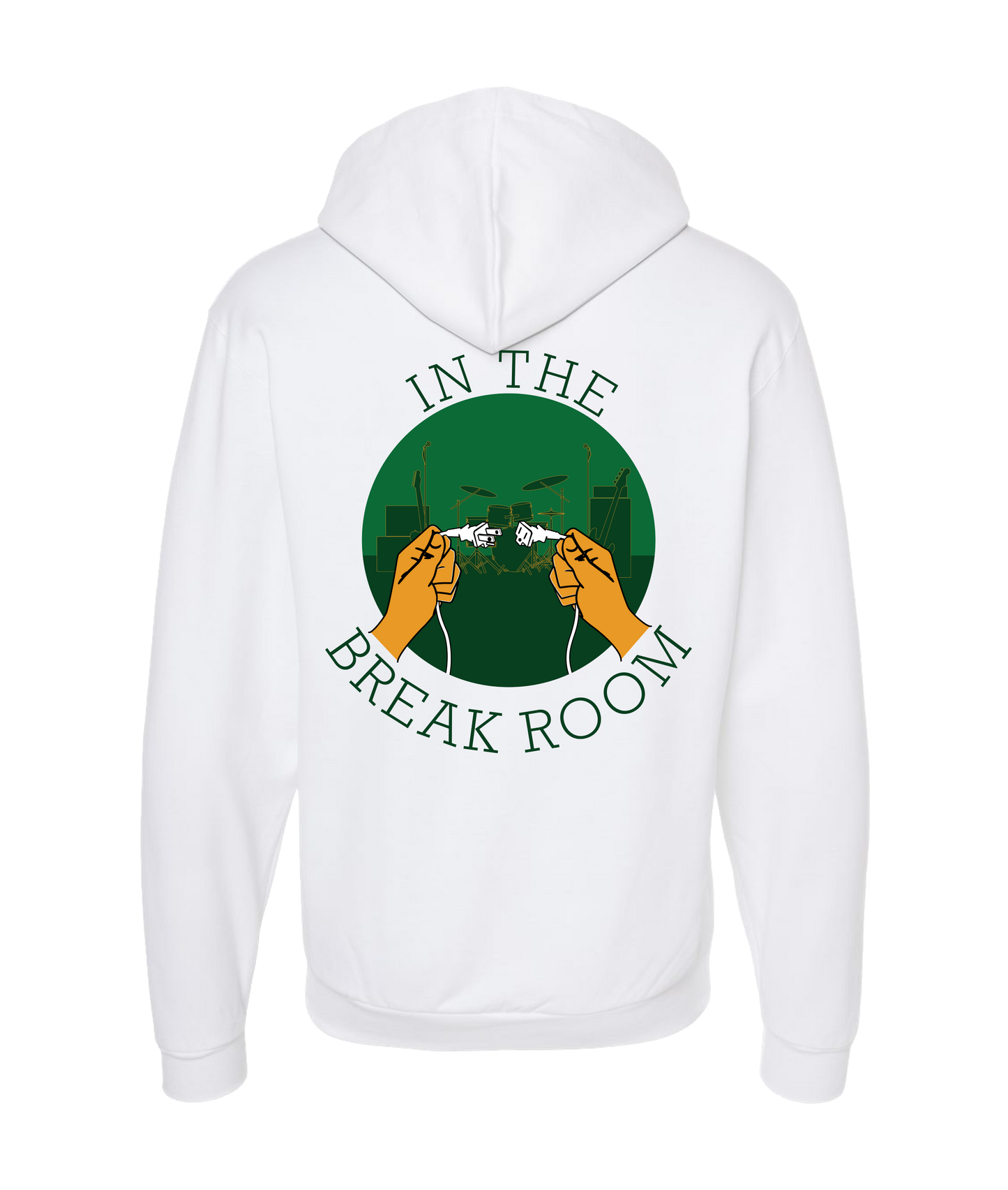 The Big Break - in the BREAK ROOM - White Zip Up Hoodie