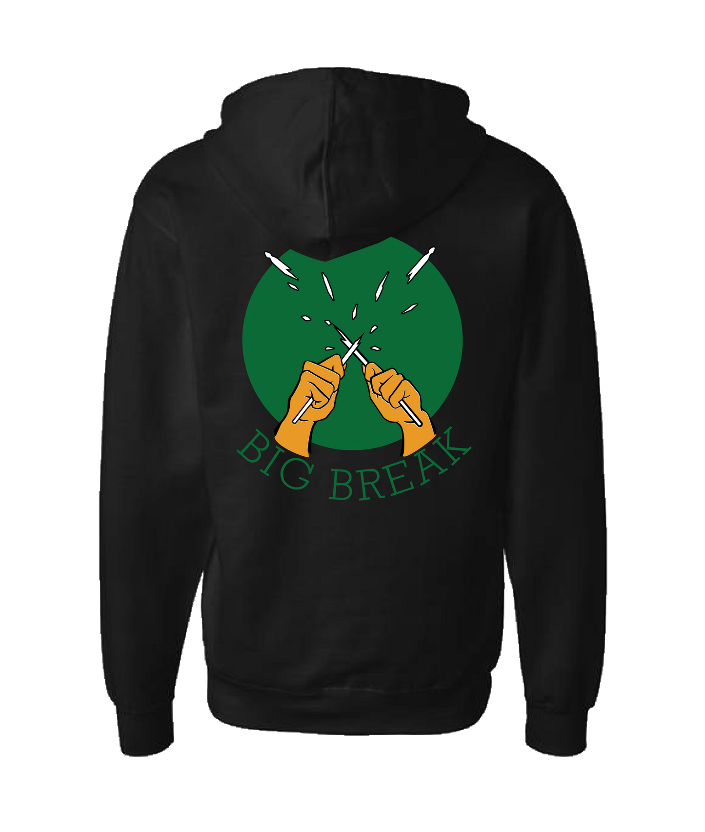 The Big Break - Support Independent Artists - Black Zip Up Hoodie