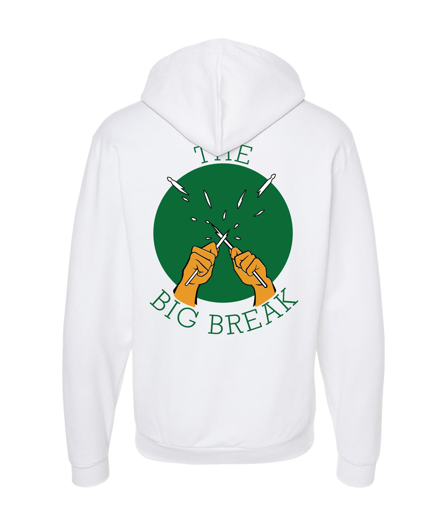 The Big Break - Support Independent Artists - White Zip Up Hoodie