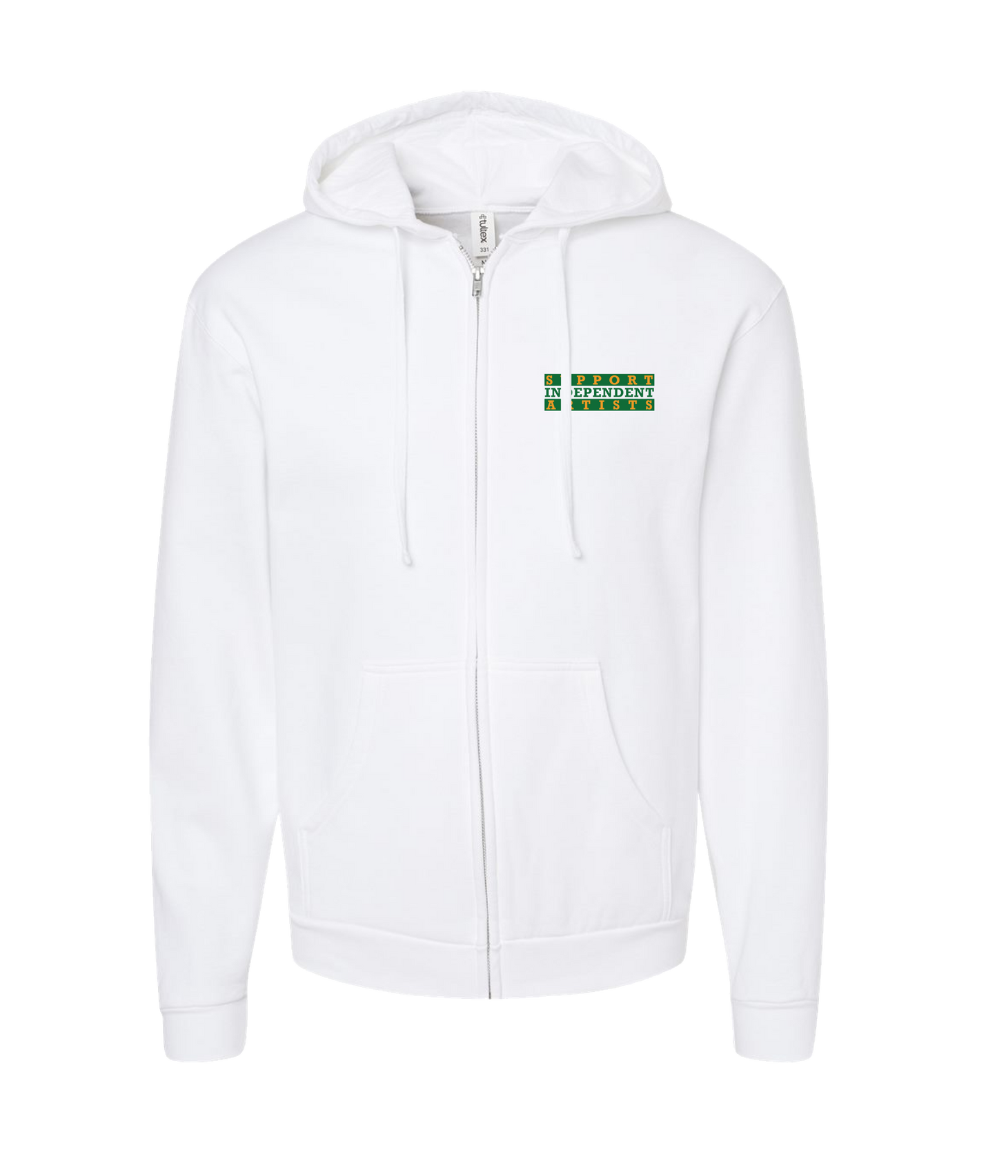 The Big Break - Support Independent Artists - White Zip Up Hoodie