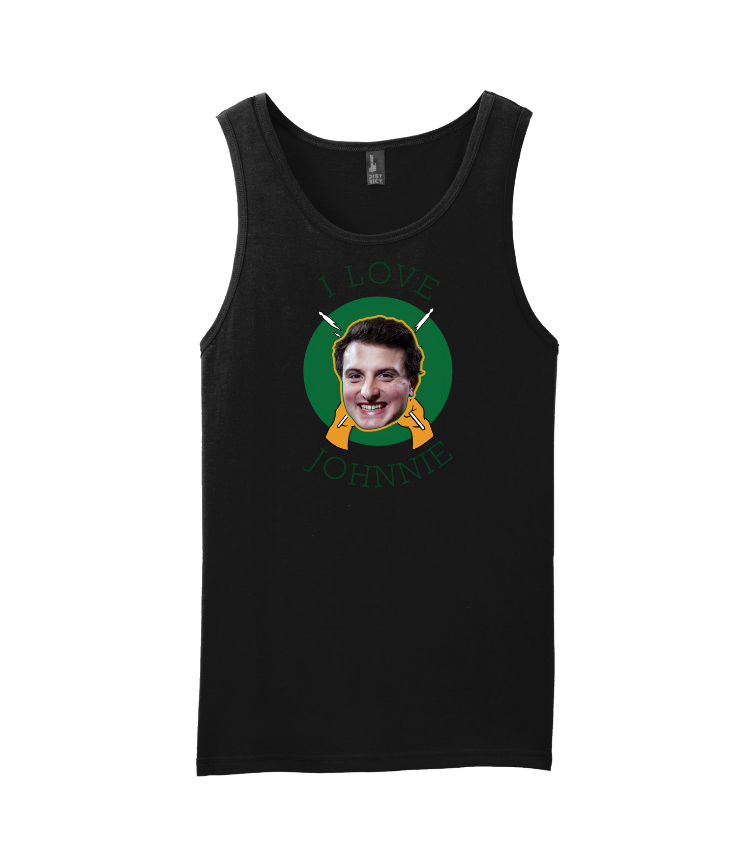 The Big Break - I Love Johnnie - Black Tank Top