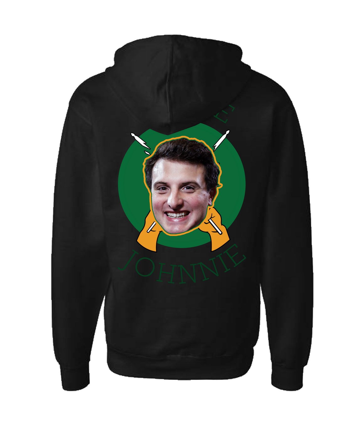 The Big Break - I Love Johnnie - Black Zip Up Hoodie