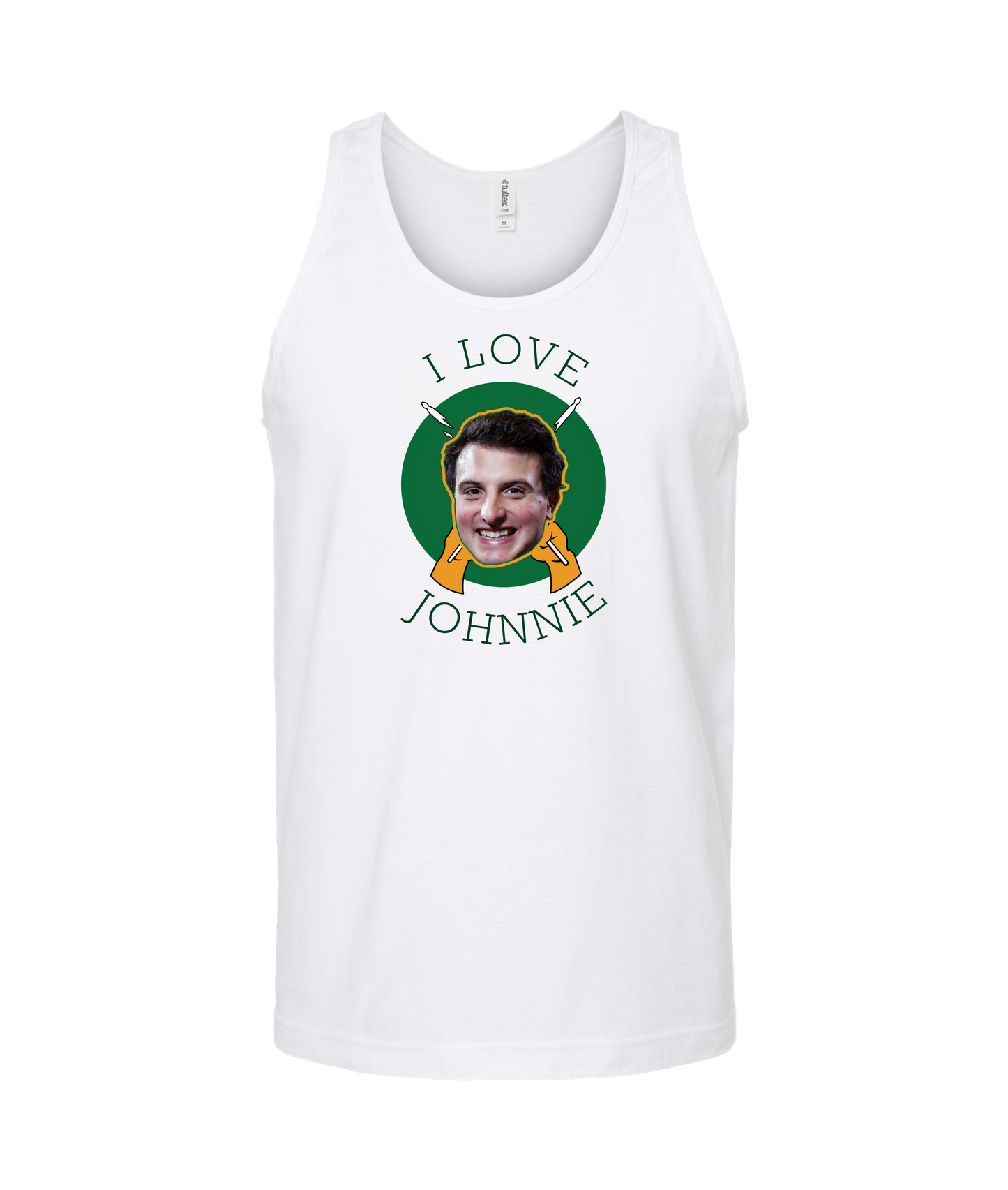 The Big Break - I Love Johnnie - White Tank Top