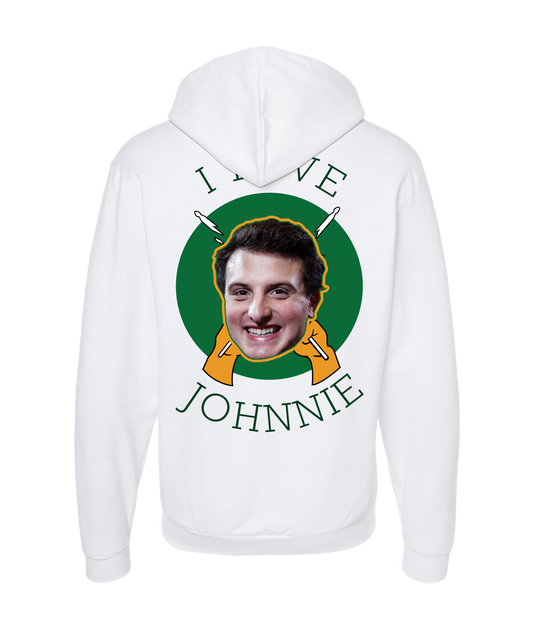 The Big Break - I Love Johnnie - White Zip Up Hoodie