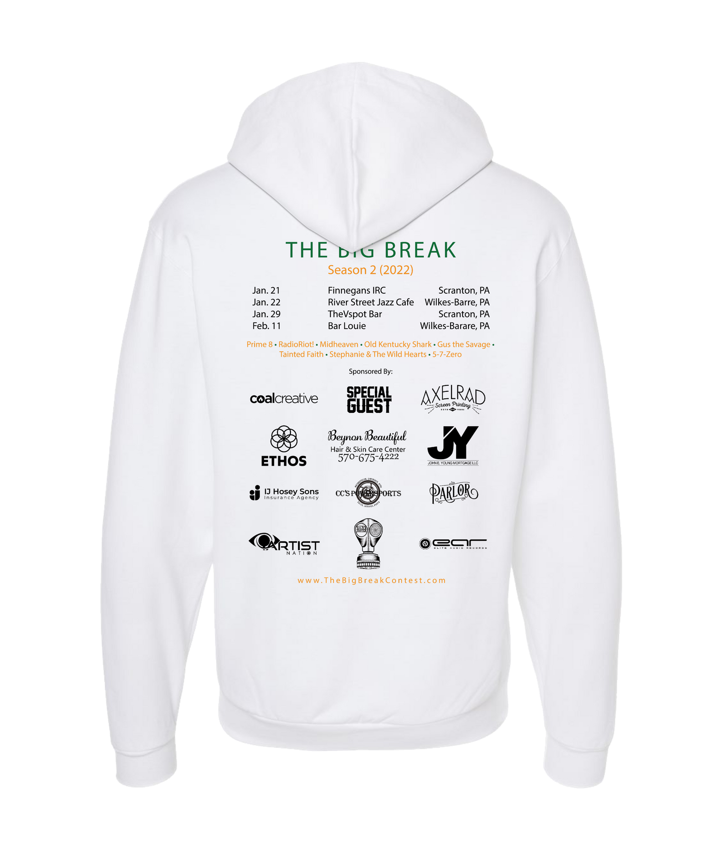 The Big Break - Season 2 - White Zip Up Hoodie