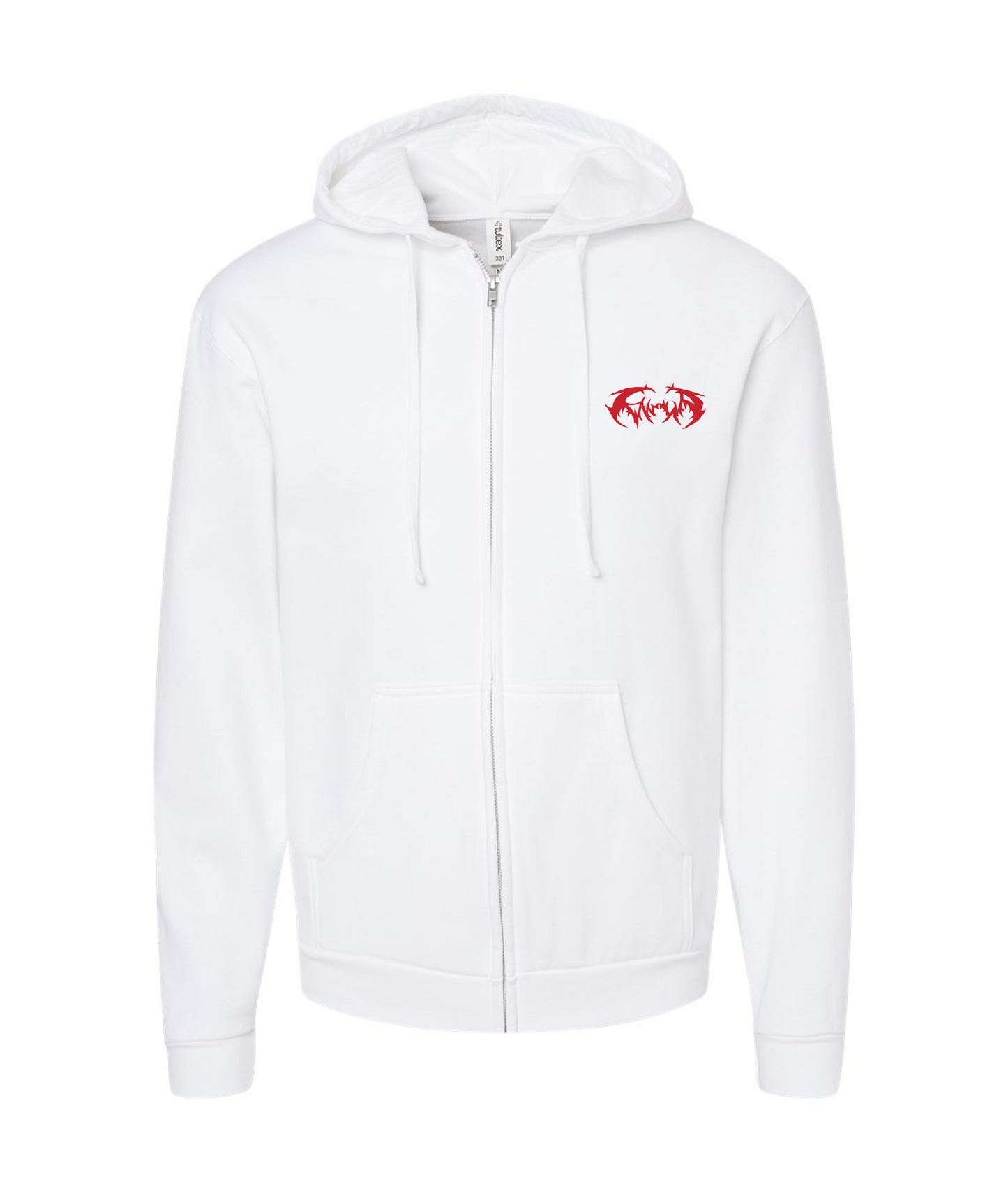 V-TBKTOP - Brain Washed Allegiance - White Zip Up Hoodie