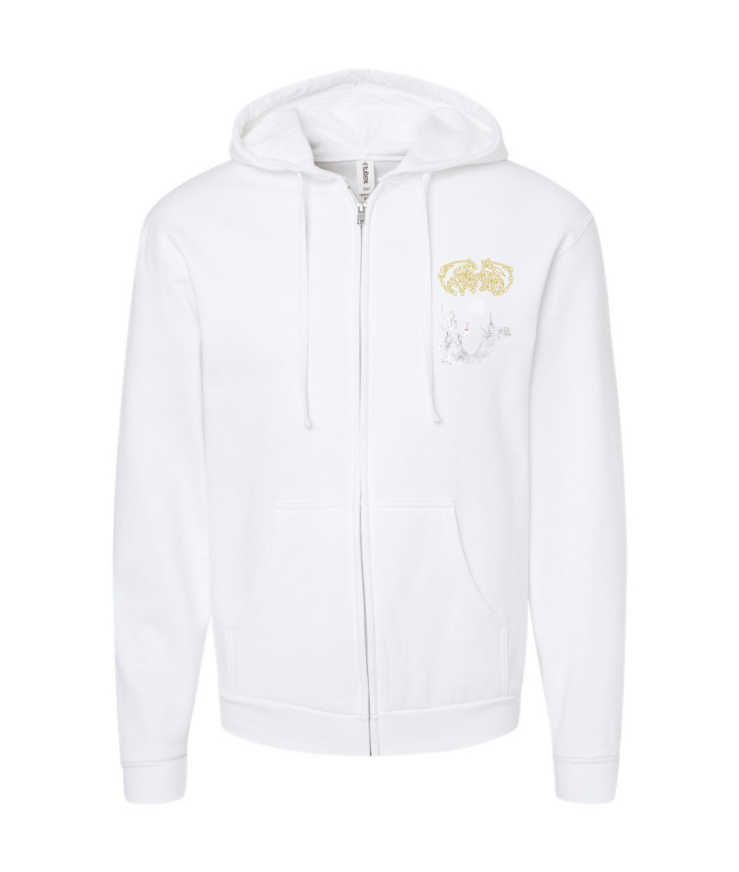 Kavana - Kavana- Web - White Zip Up Hoodie