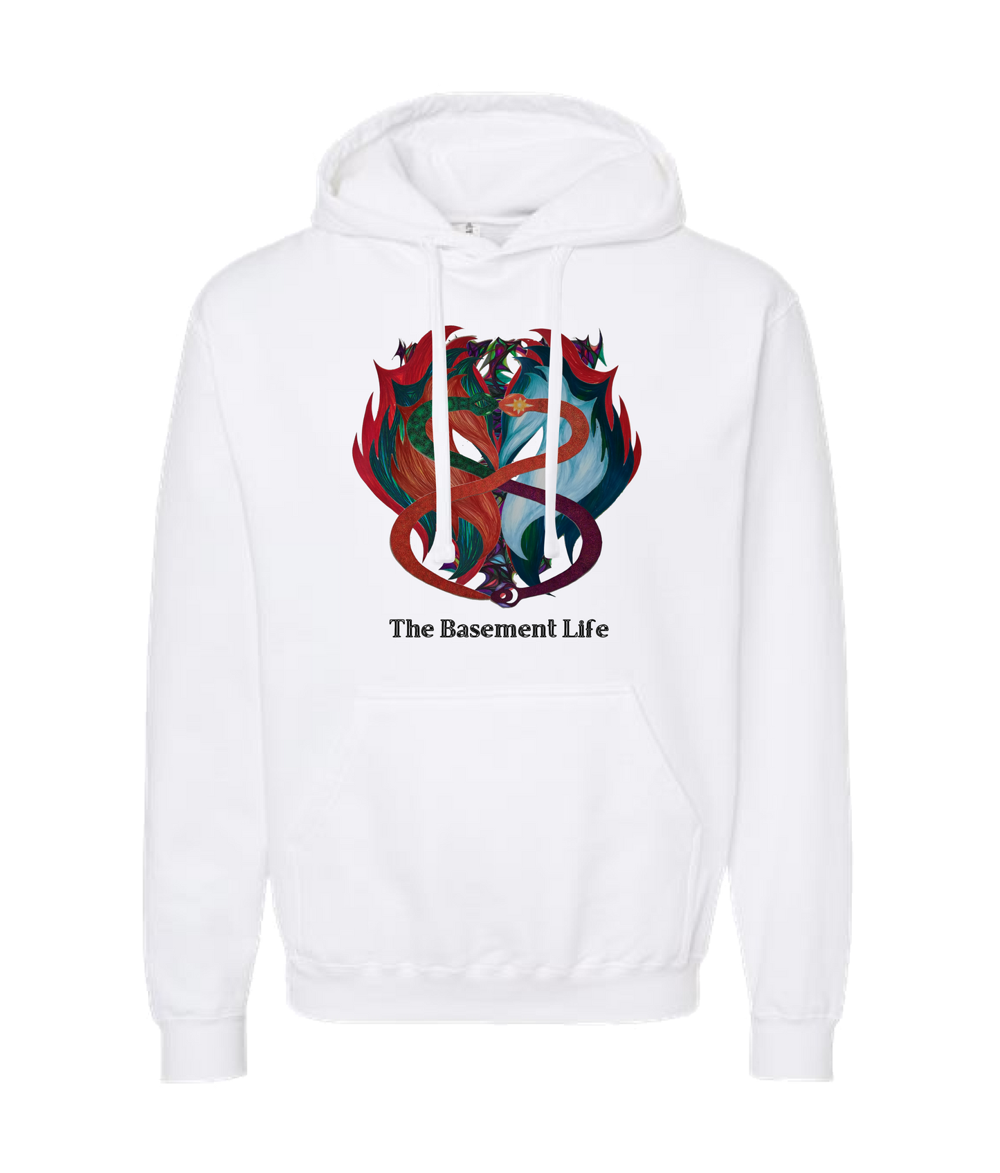 The Basement Life - Infinite Snake - White Hoodie