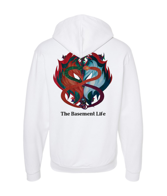 The Basement Life - Infinite Snake - White Zip Up Hoodie