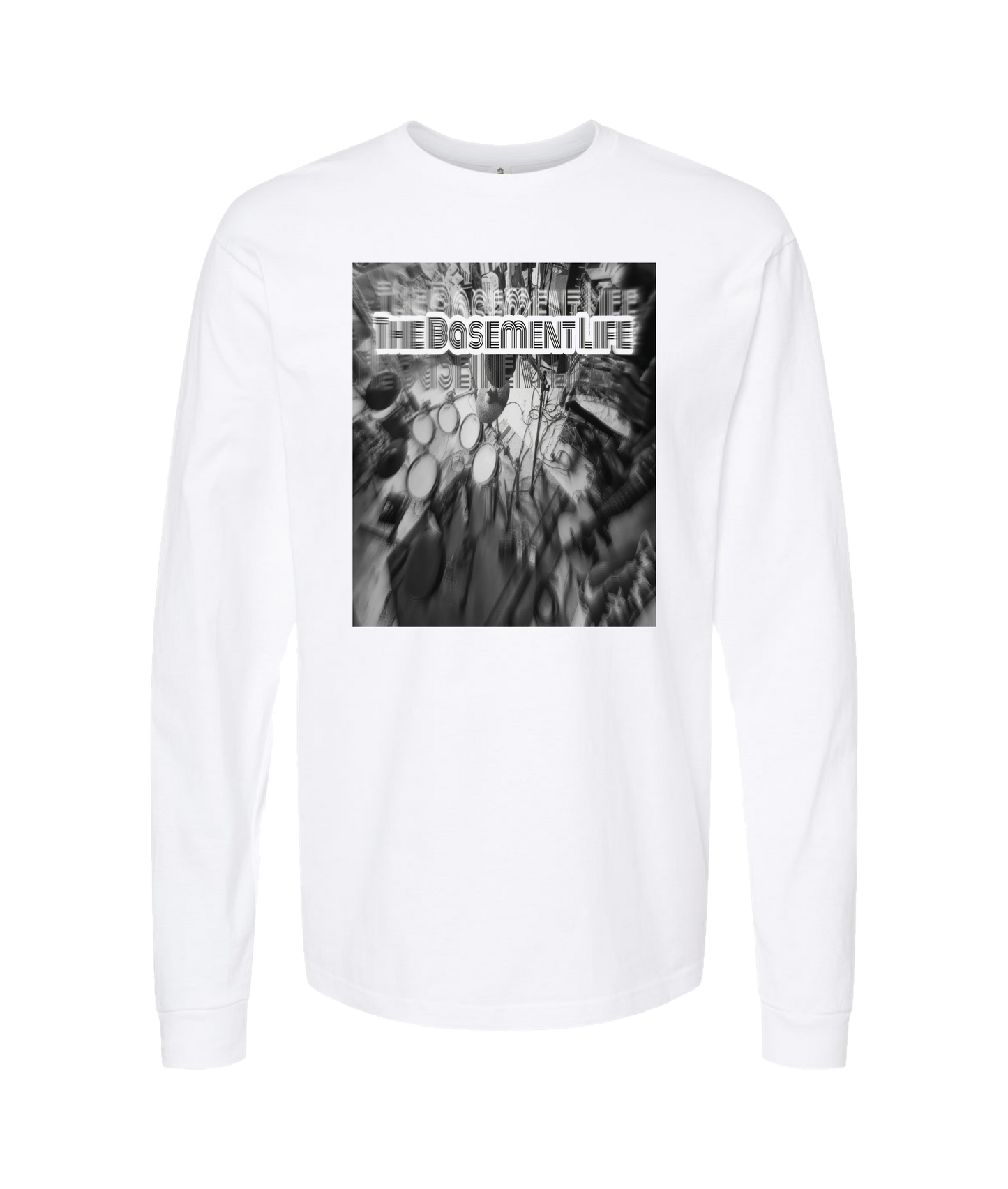 The Basement Life - Studio - White Long Sleeve T