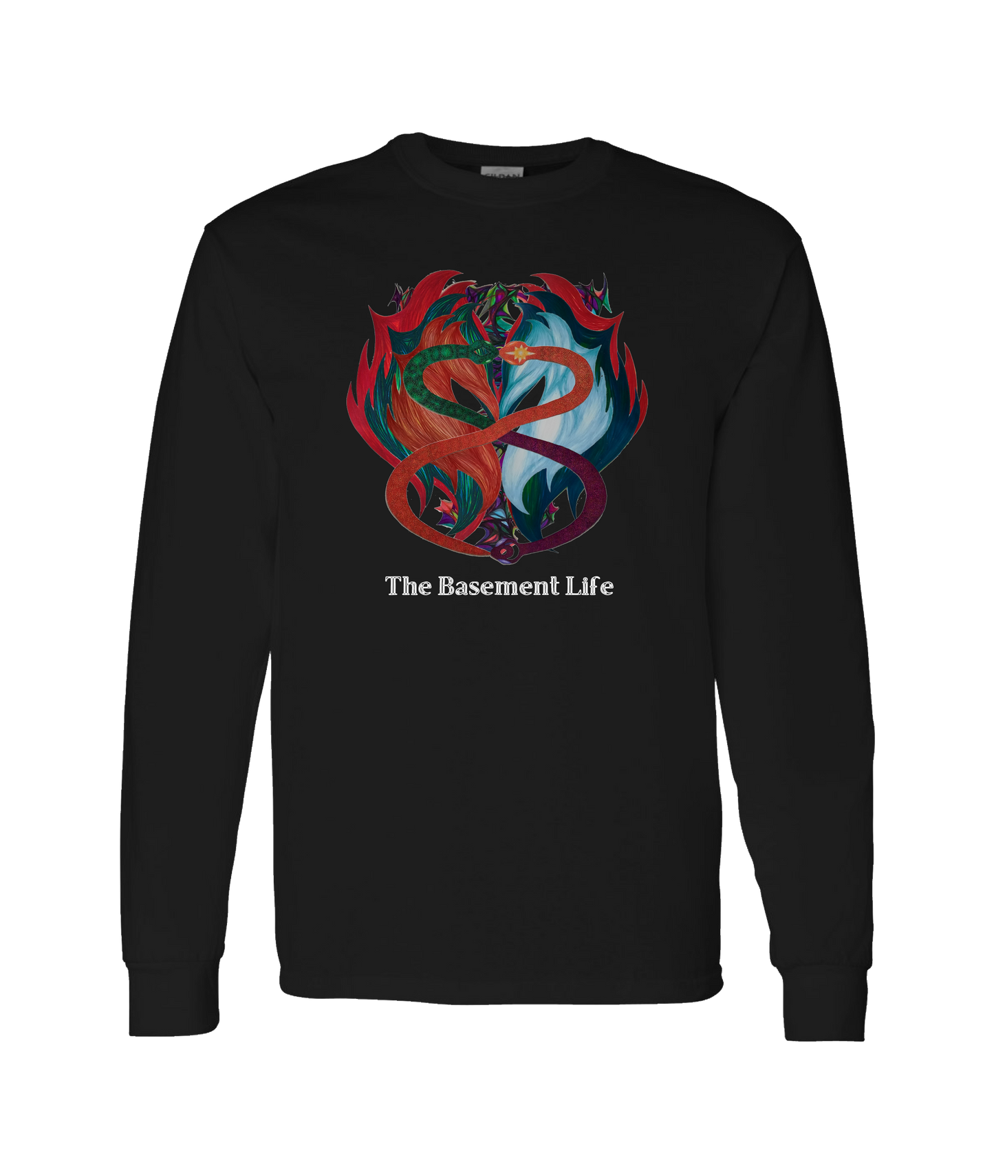 The Basement Life - Infinite Snake - Black Long Sleeve T