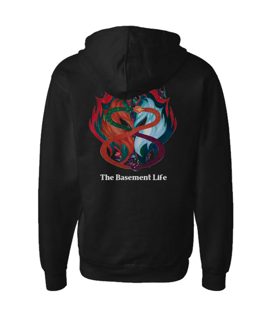 The Basement Life - Infinite Snake - Black Zip Up Hoodie