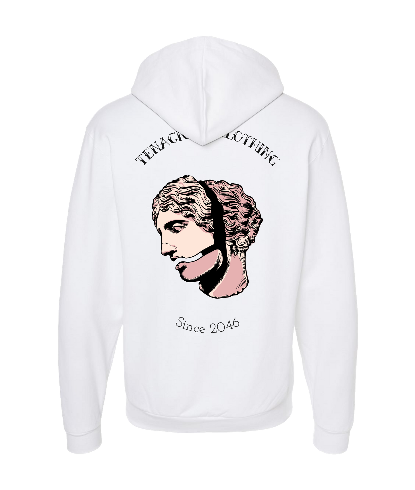 Tenacious Clothing - 2046 - White Zip Up Hoodie