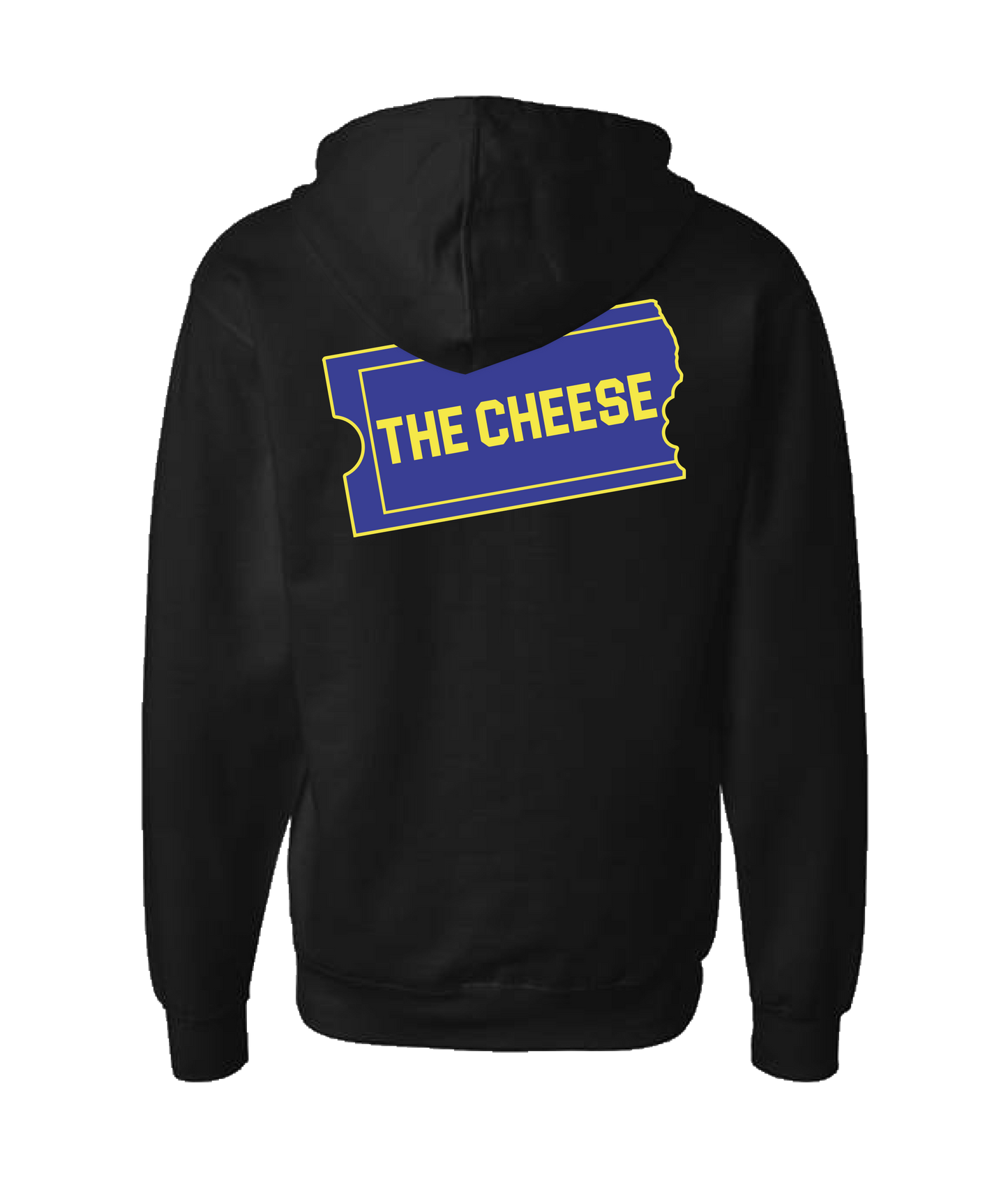 The Cheese Pro-Wrestler - Block-O-Cheese - Black Zip Hoodie