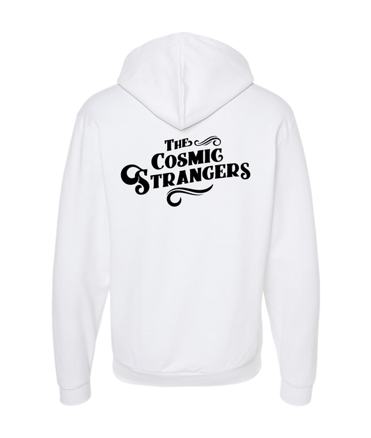 The Cosmic Strangers - Logo 2 - White Zip Up Hoodie