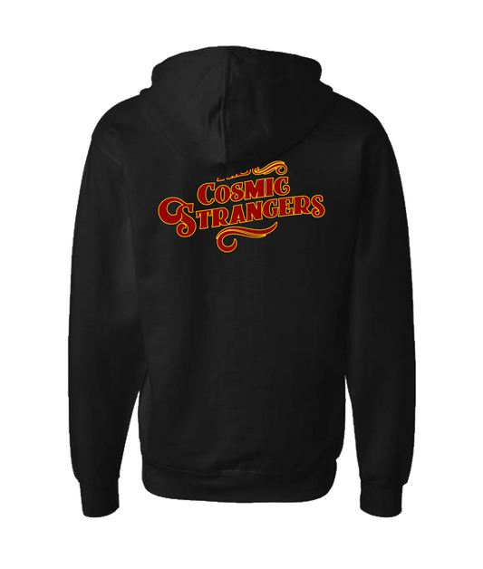 The Cosmic Strangers - Logo Colored - Black Zip Up Hoodie