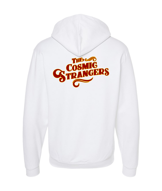 The Cosmic Strangers - Logo Colored - White Zip Up Hoodie