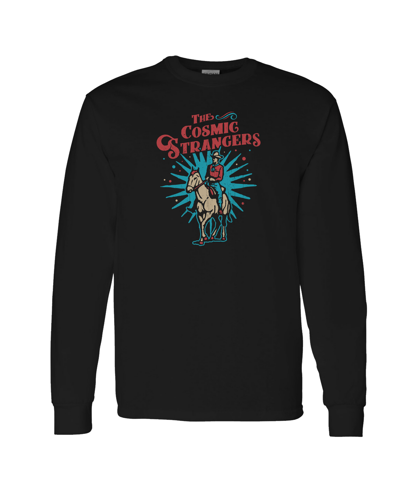 The Cosmic Strangers - Cowboy - Black Long Sleeve T