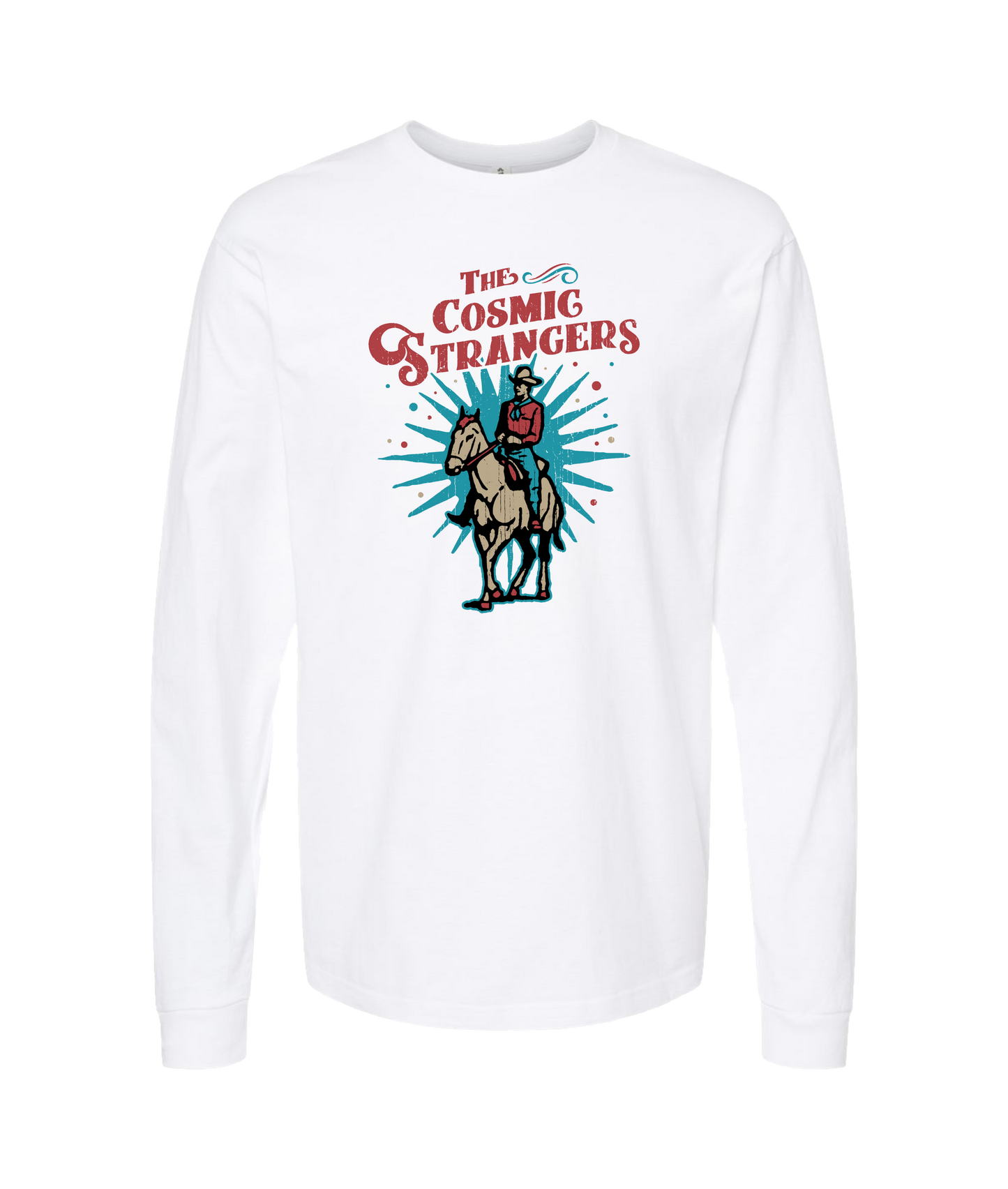 The Cosmic Strangers - Cowboy - White Long Sleeve T