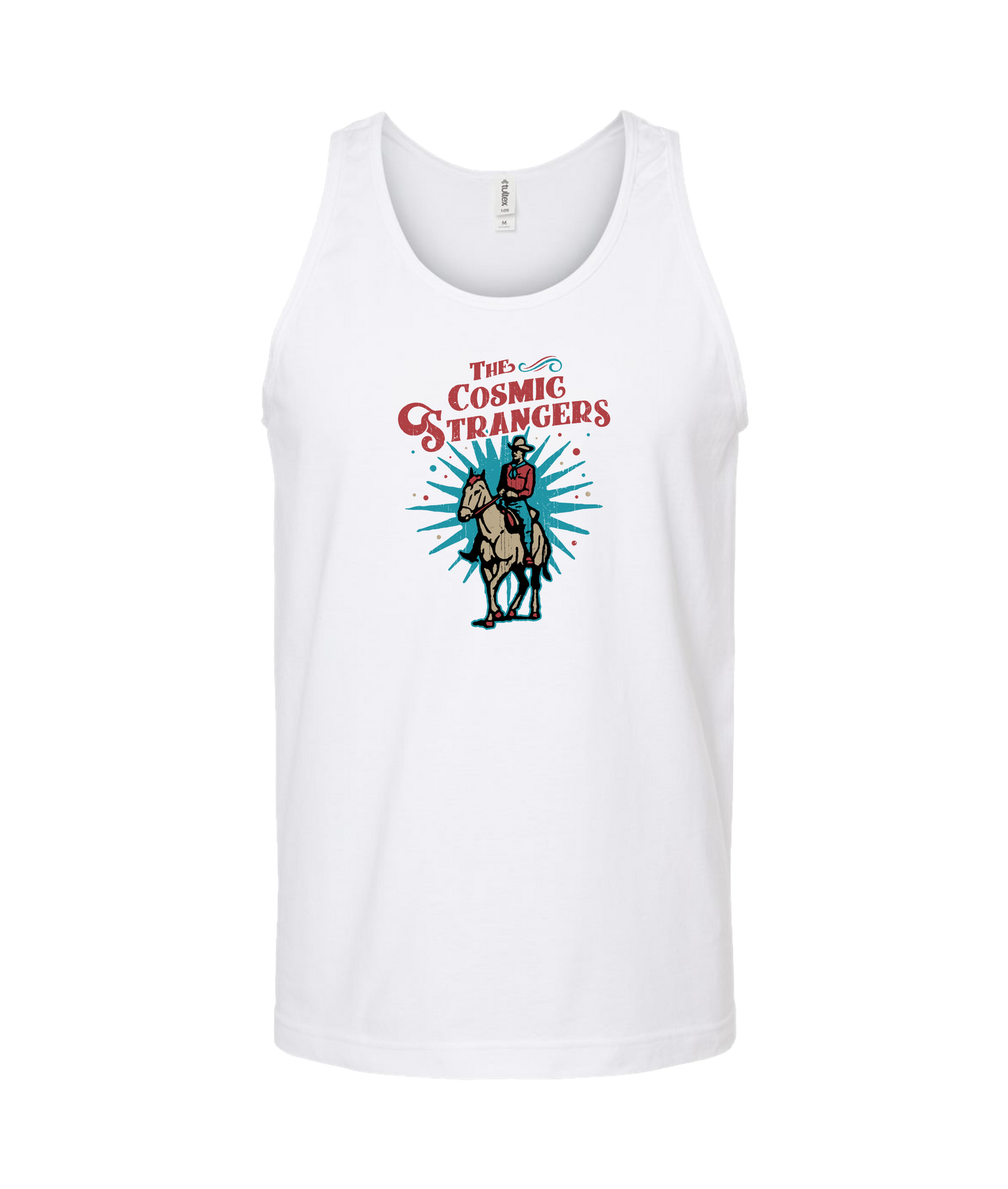 The Cosmic Strangers - Cowboy - White Tank Top