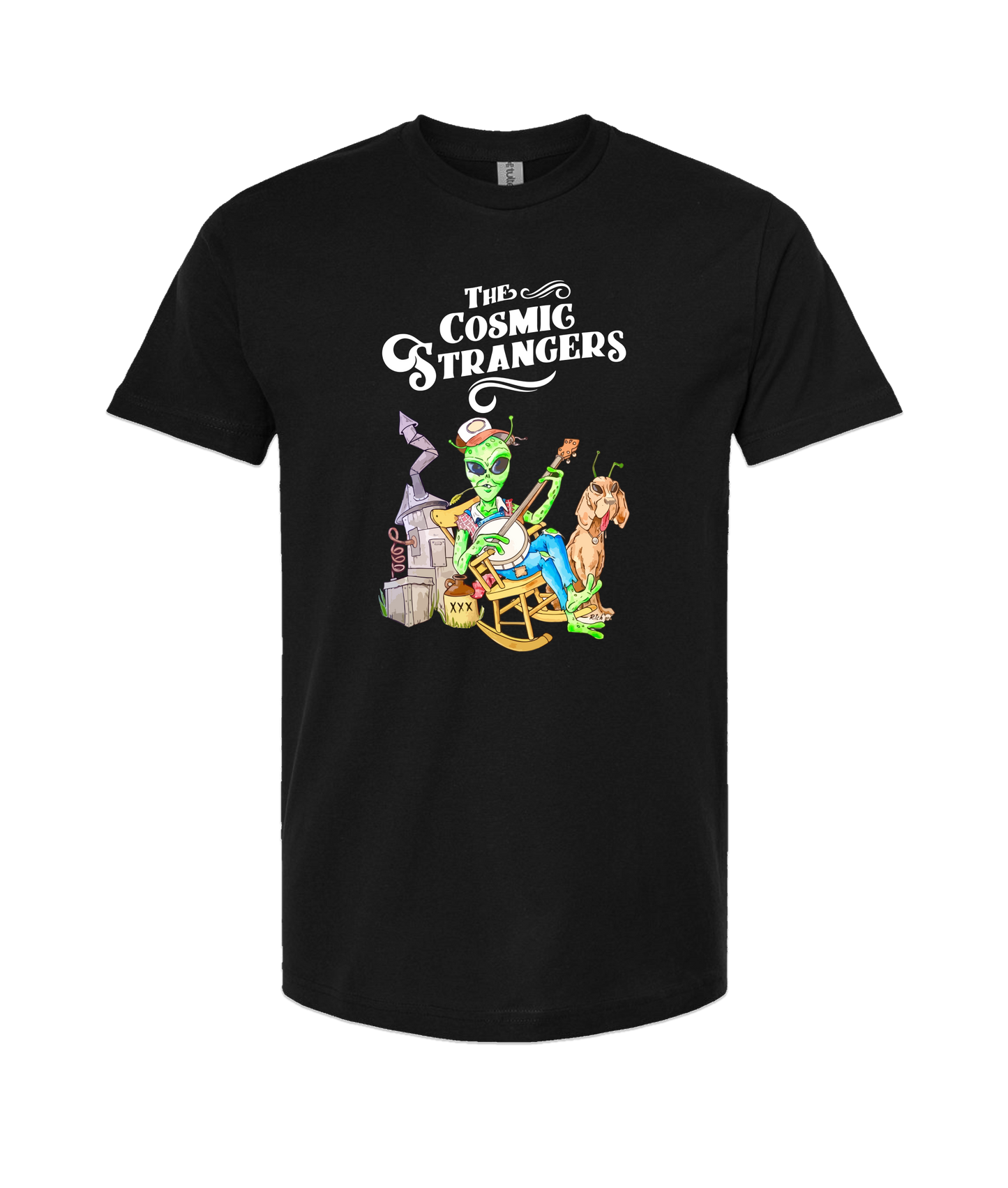 The Cosmic Strangers - Alien - Black T-Shirt