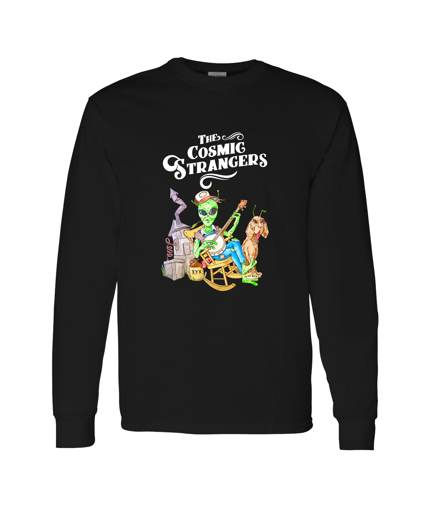 The Cosmic Strangers - Alien - Black Long Sleeve T