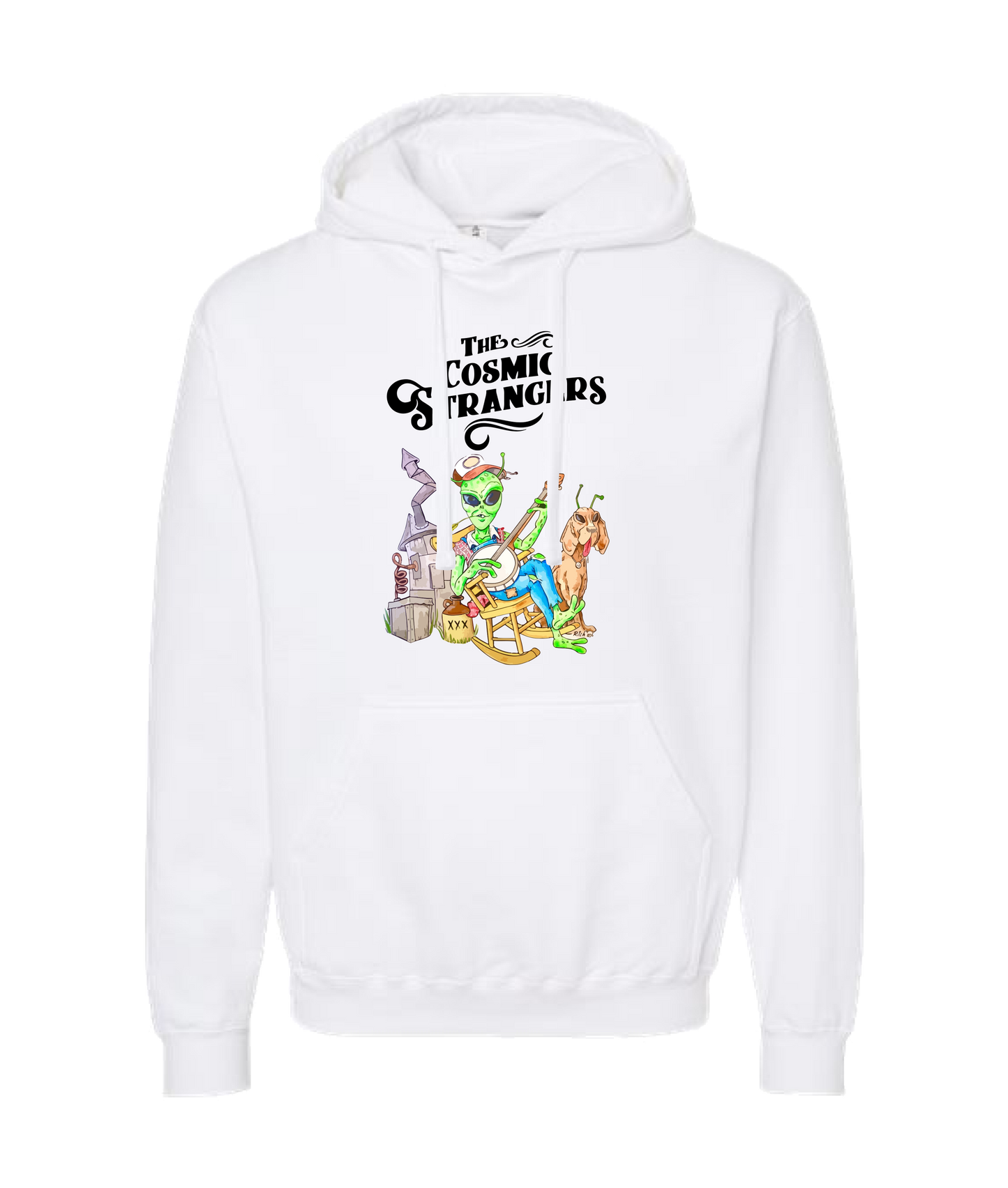 The Cosmic Strangers - Alien - White Hoodie