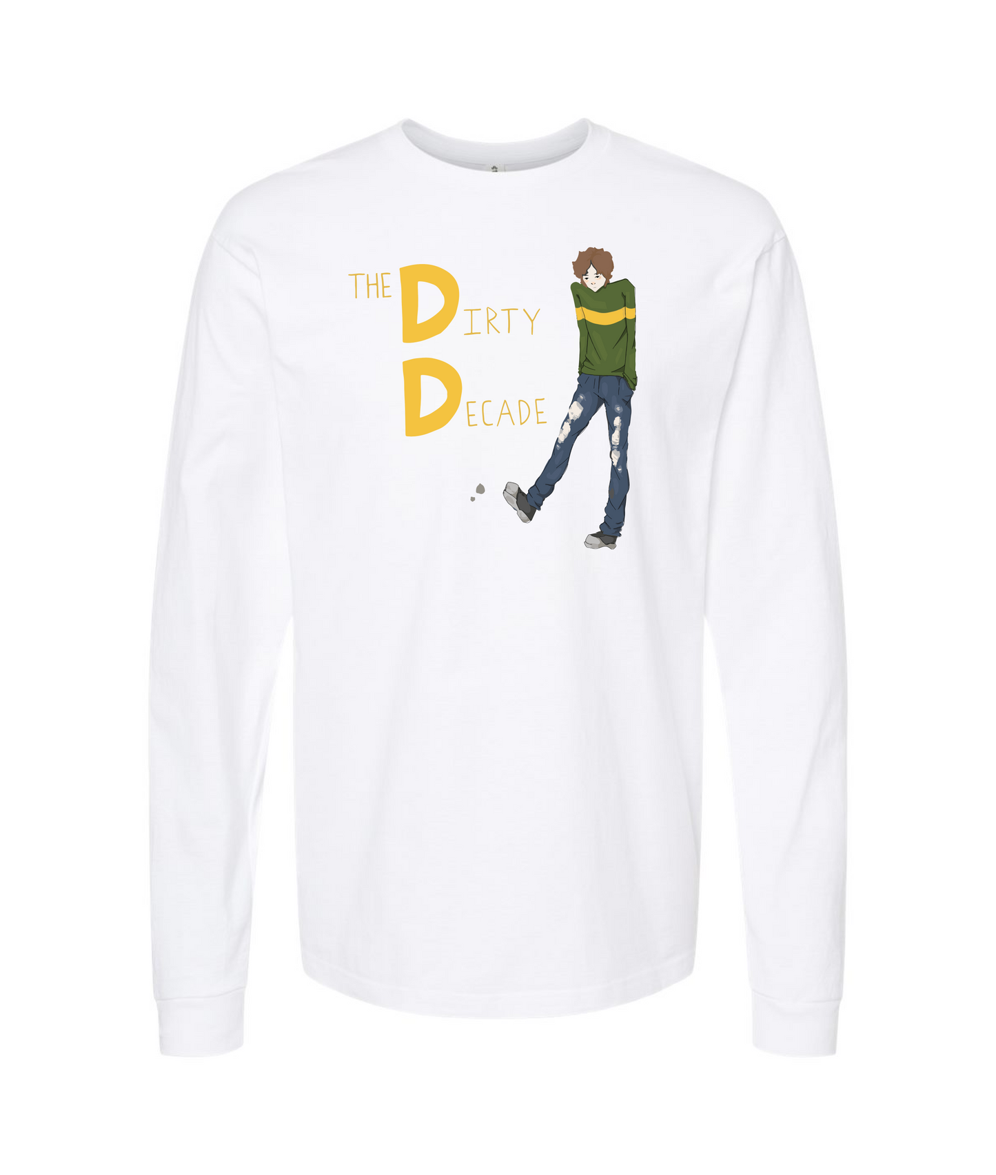 The Dirty Decade - Kicking Rocks - White Long Sleeve T