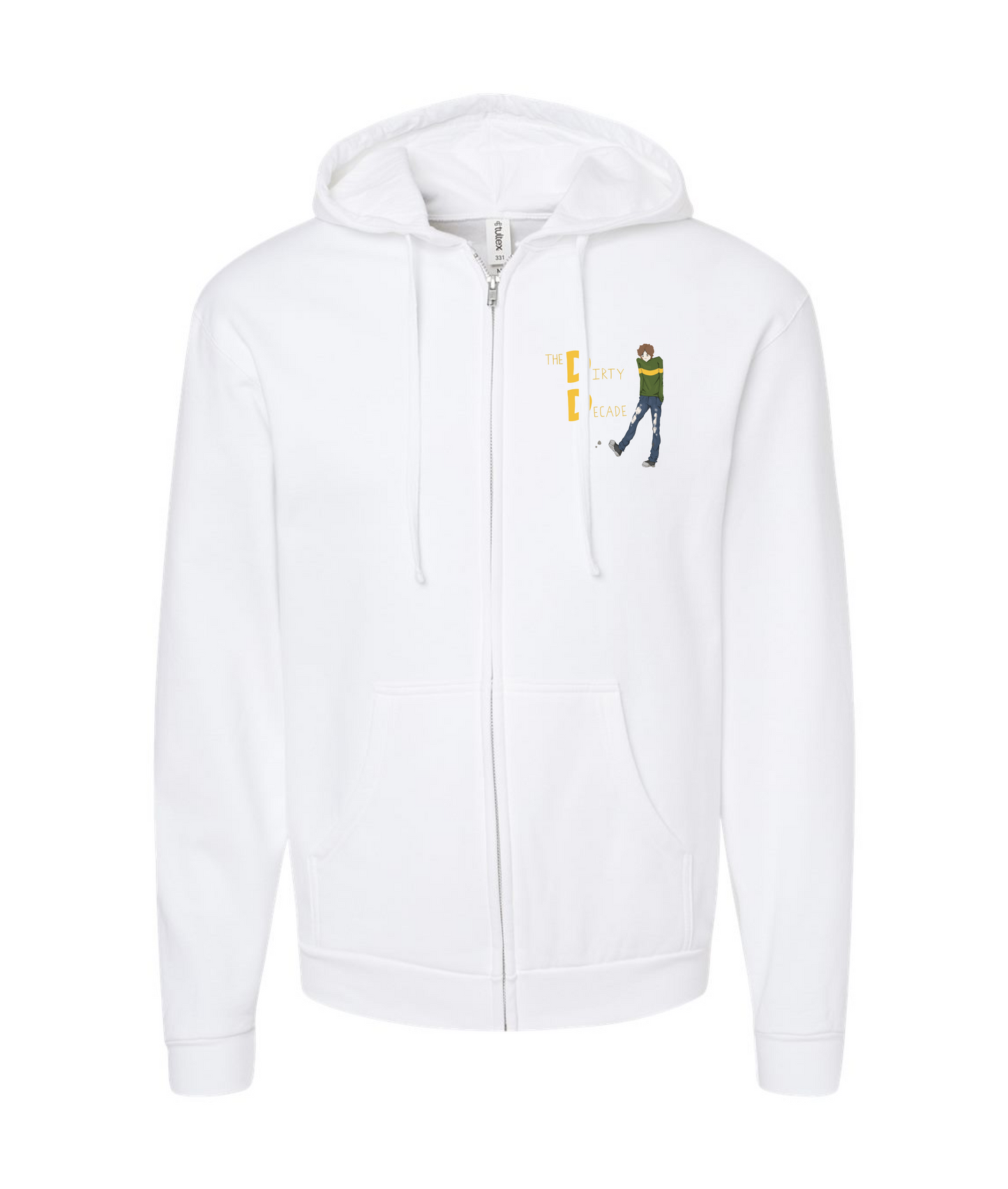The Dirty Decade - Kicking Rocks - White Zip Hoodie