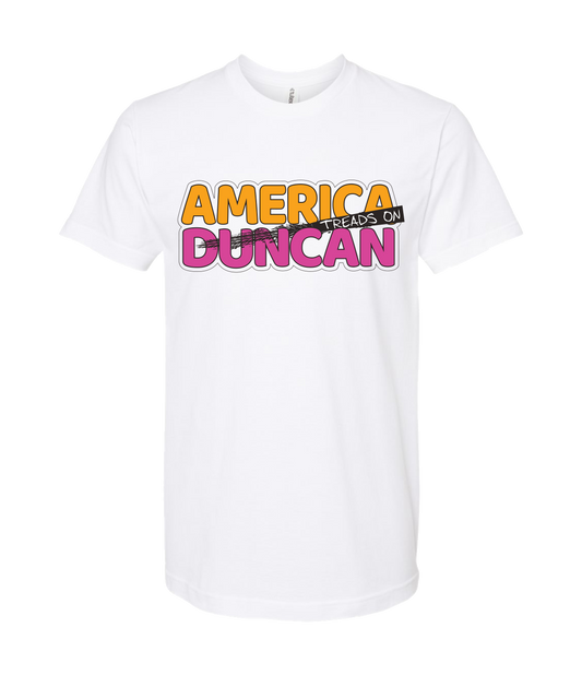 V-TDJTOP - AMERICA TREADS ON DUNCAN - White T Shirt