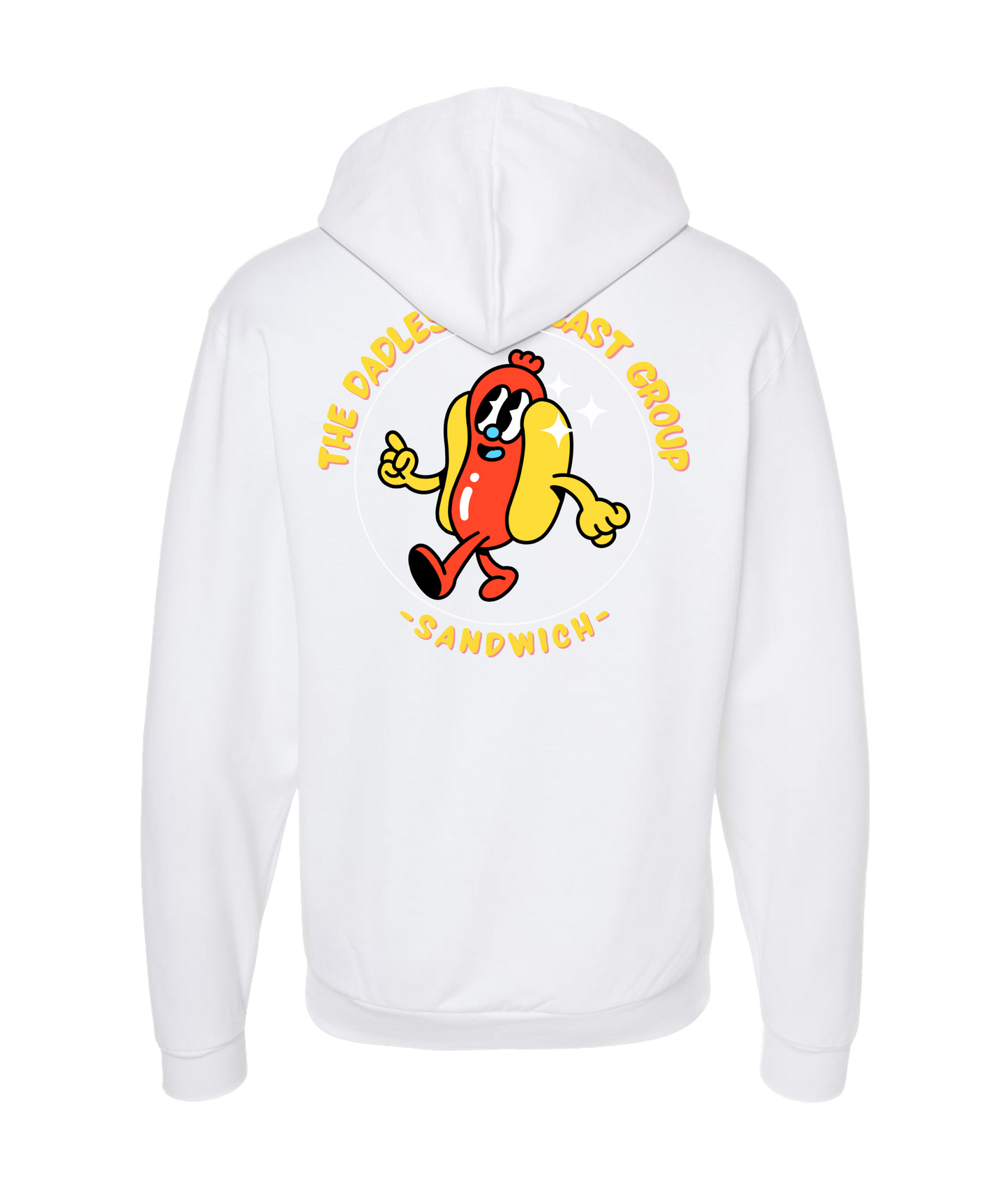 DPG.NERDS - Sandwich - White Zip Up Hoodie