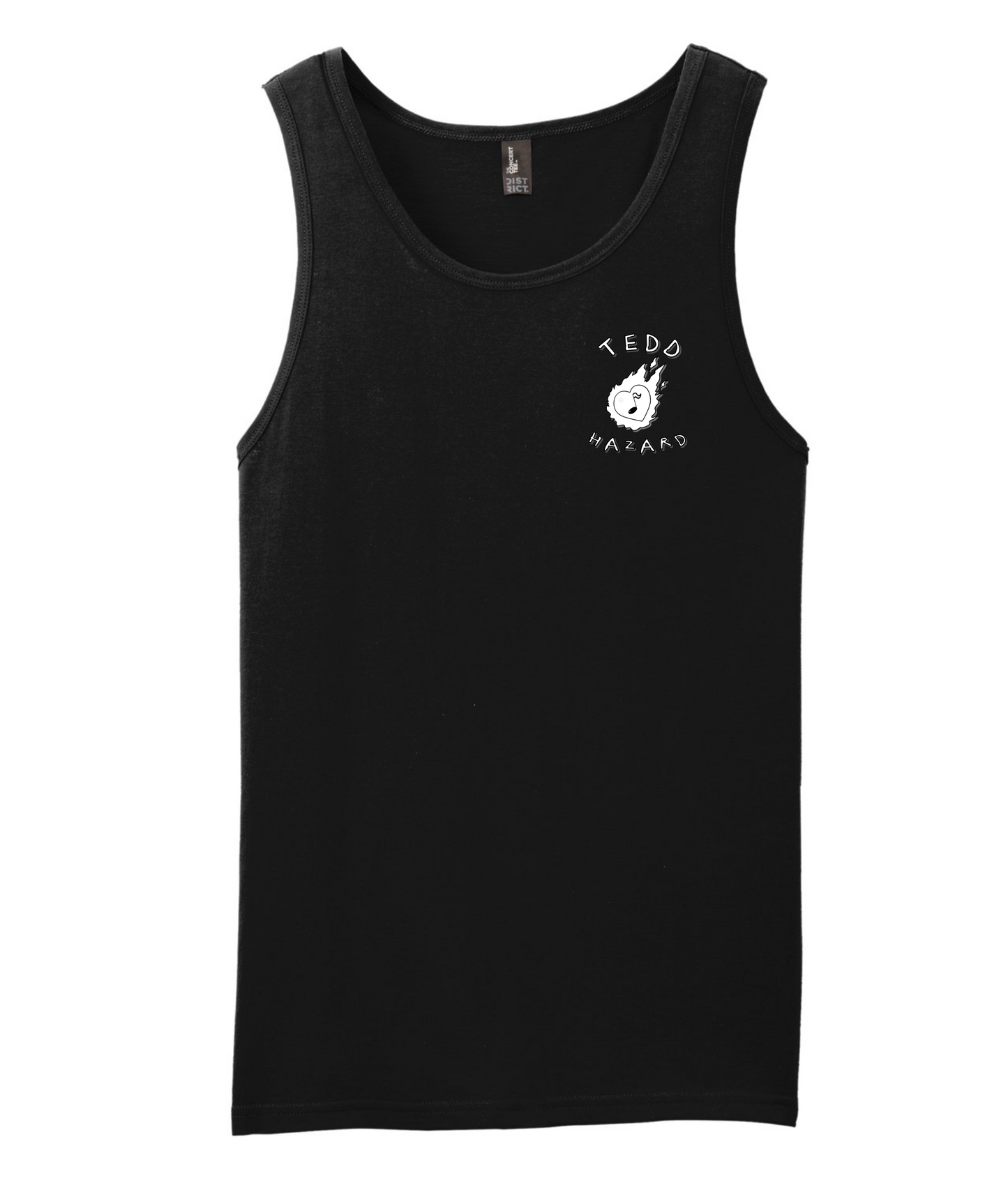 Tedd Hazard - Heart Logo - Black Tank Top