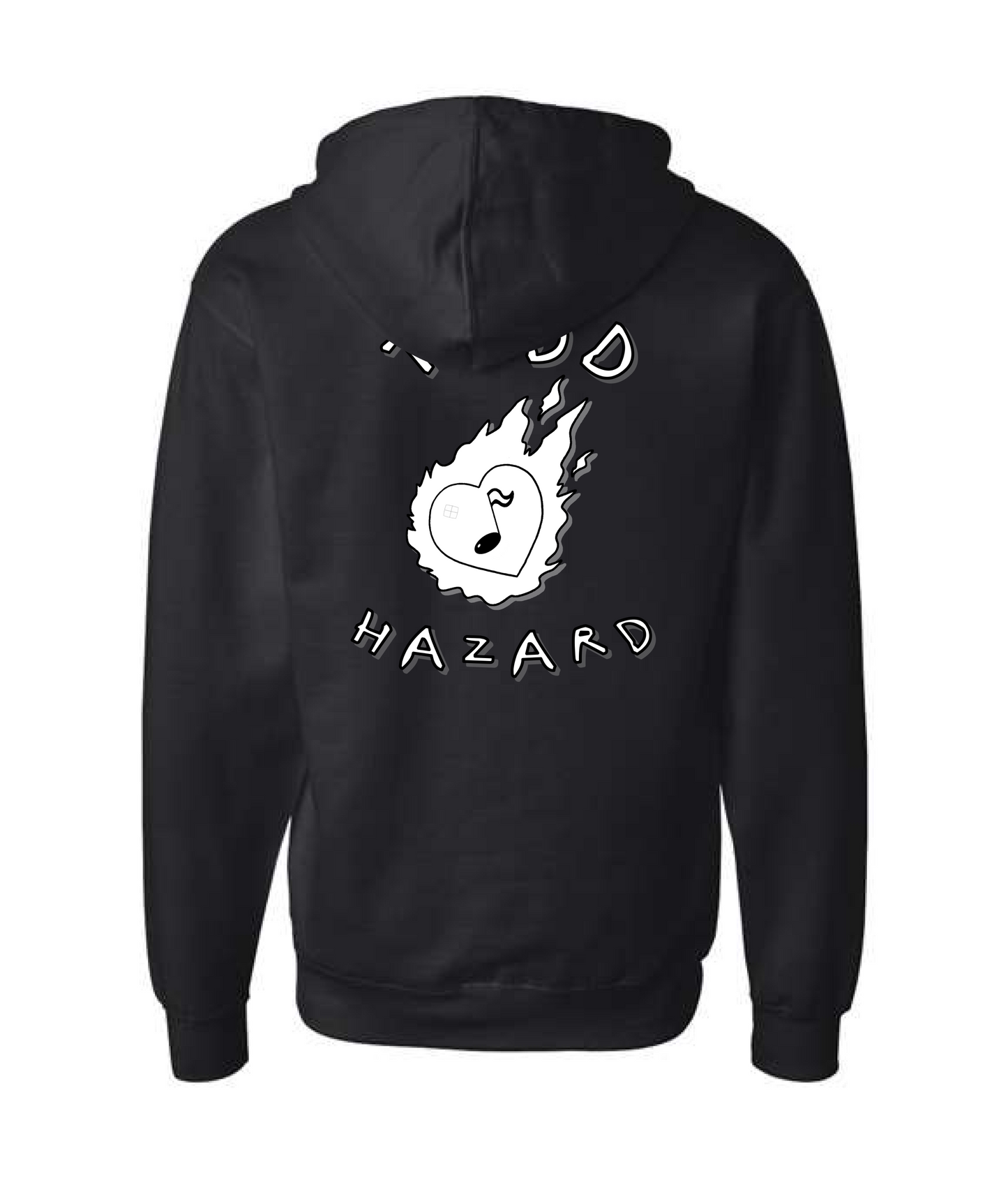 Tedd Hazard - Heart Logo - Black Zip Hoodie