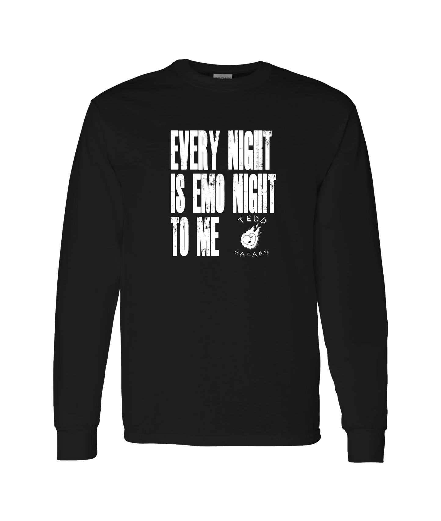 Tedd Hazard - Emo Night - Black Long Sleeve T