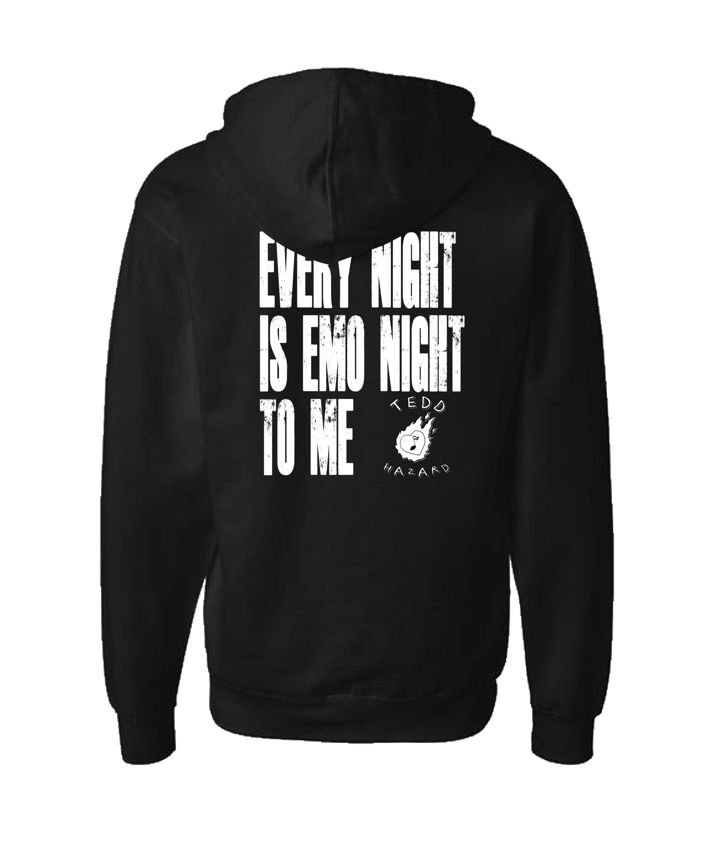 Tedd Hazard - Emo Night - Black Zip Up Hoodie