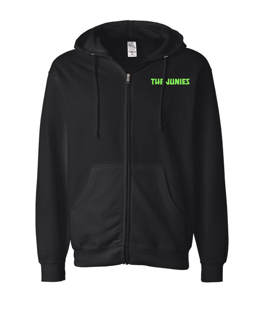 V-TJMSTOP - GreenJunies - Black Zip Up Hoodie