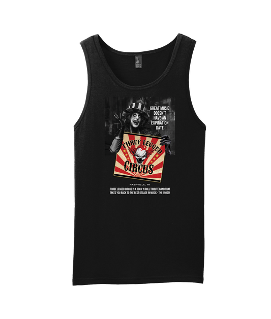 Three Legged Circus - Great Music Doesn't Have an Expiration Date - Black Tank Top