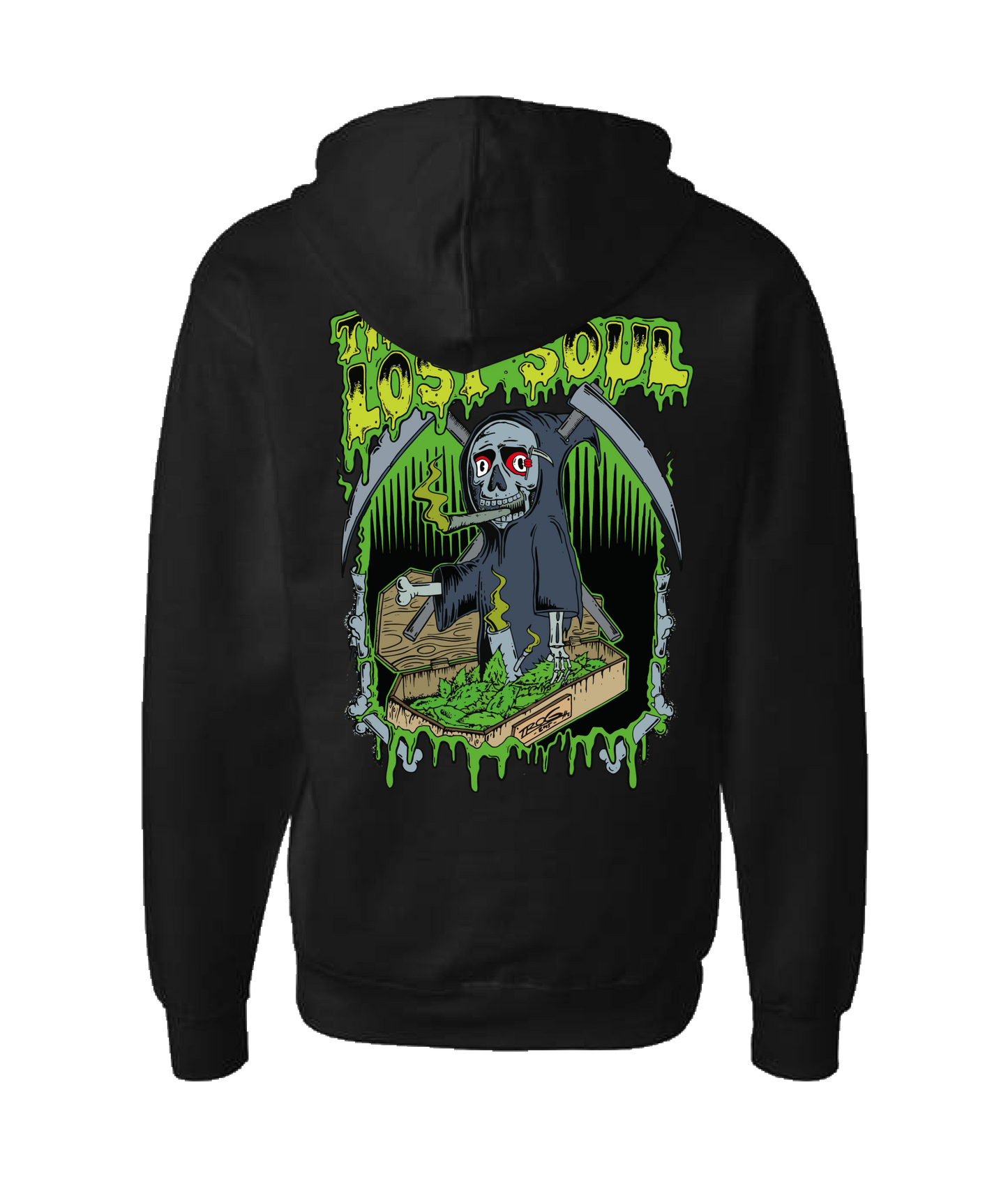 The Lost Soul - Grim Weeder - Black Zip Up Hoodie
